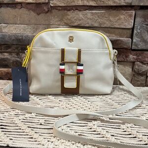 Tommy Hilfiger Cream and Brown Crossbody Bag
